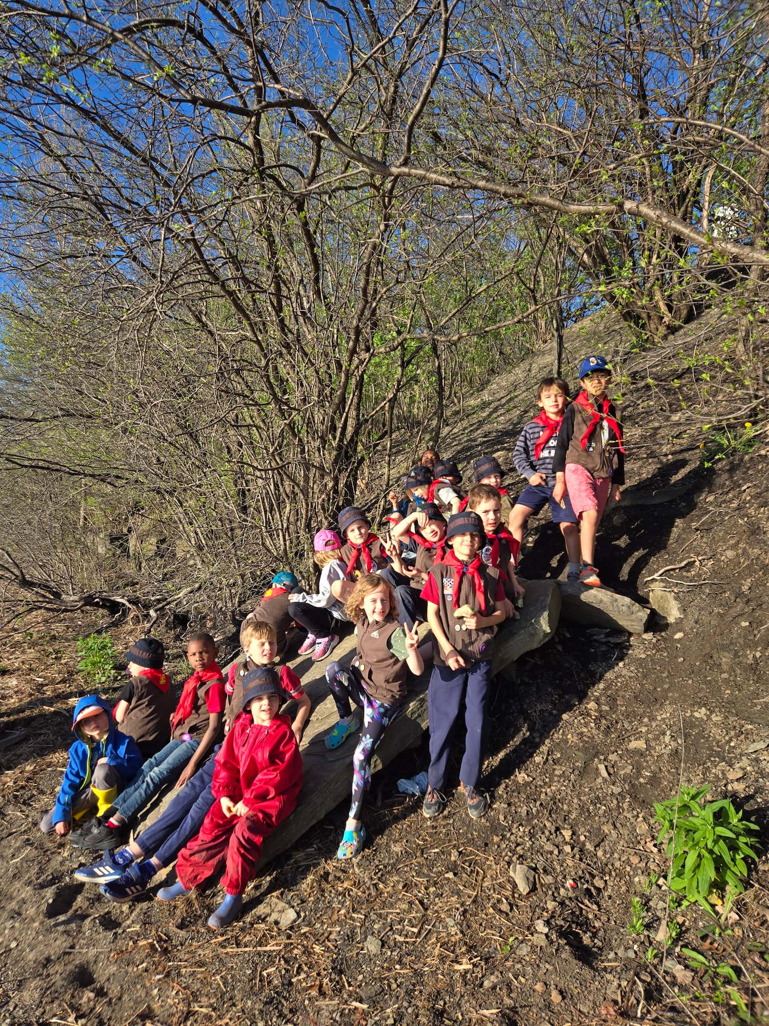 The Beaver Colony sitting on a hill in the sunshine